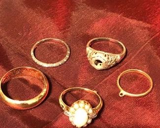 Gold and Platinum Rings