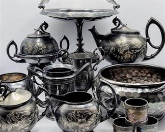 (12) Pieces Stunning Vtg/Antique Quadruple Plate - Rogers & Bro, James W. Tufts Boston, Reed & Barton, Derby Silver Co.