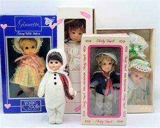 (5) Vintage Dolls - Vogue, IDEAL, les créations GAMA +Good-Krüger Dolls with Original Boxes