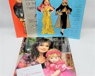 Marie Osmond 15 Years of Friends Doll Book, (3) 1970s Paper Doll Books + Marie Osmond Doll Necklace