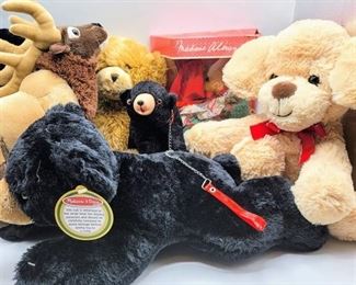 (7) Piece Lot - Madame Alexander The Well Dressed Bears Red Riding Hood in Box, Melissa & Doug Bear + More