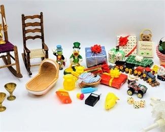 Large Lot of Dollhouse and Doll Miniatures