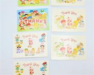 (7) Vintage Strawberry Shortcake Thank You Postcards