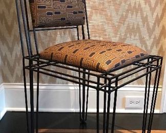 Casamidy
Varene side chair 
Black powder coated iron
Muriel Brandolini Chocolate #1
(3/4 view)
Was $700  Now $400