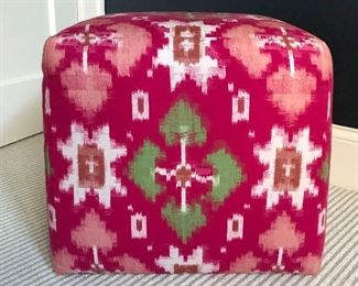 Box ottoman
Ikat fabric 
Hand made
H 18” 
D 12”
W 12”
SOLD