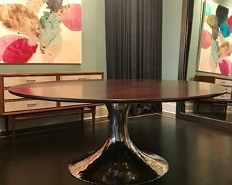 Julian Chichester 
Custom Dakota nickel base on custom 74” round walnut table top
Was $5000 Now $2700