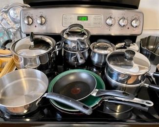 stainless pots and pans