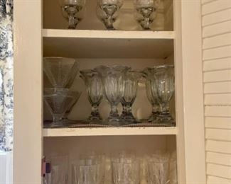 crystal stems, sundae glasses