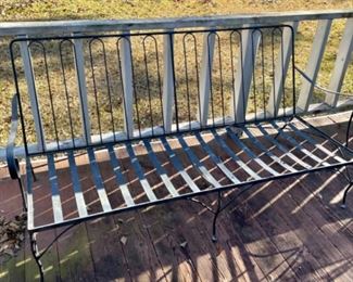 vintage iron settee