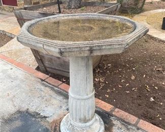 Large concrete birdbath