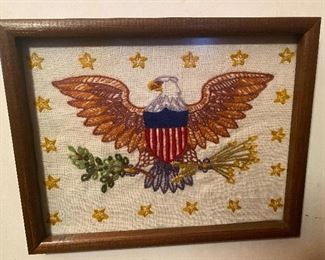 Vintage Americana embroidered spread eagle