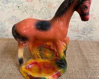 Chalkware horse figurine