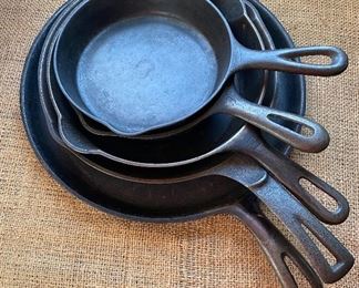 Cast iron fry pans