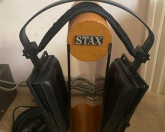 Stax headphones and stand