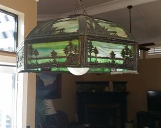 Slag Glass Lamp