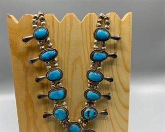 Turquoise Squash Blossom Necklace