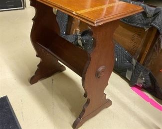 hand-made wooden table