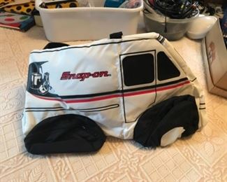 Really cute snap on tool truck tote bag 