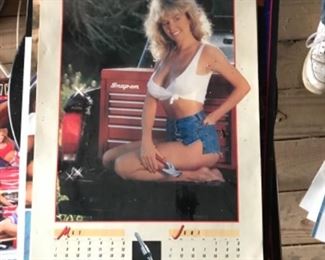 Snap On pin up calendars 1983,1984 etc.