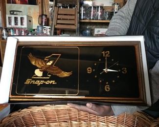 Snap On Clocks with advertising and pin up girls