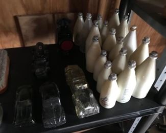 Lots of Avon cars and Old Spice aftershave bottles
