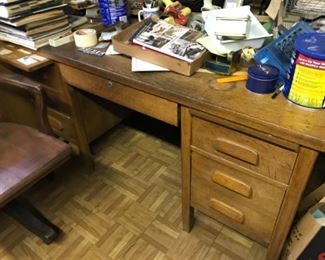 Vintage wooden desk.
