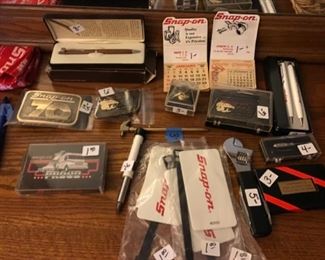Snap On Tools advertising items.