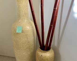 Contemporary Vase Set and Bamboo Poles
Vase #1 is six feet high
Vase #2 is three feet high
Set comes with 9 Bamboo Poles
$150 for everything 