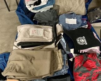 Clothes, Clothes, and more Clothes.
Some BRAND NEW, some slightly worn, some moderately worn. Plus some “designer” items.
All have been washed, sanitized, and folded.
All pieces, ONLY $1 each (there are some real “gems” in here)!
Come early - these will not last long!