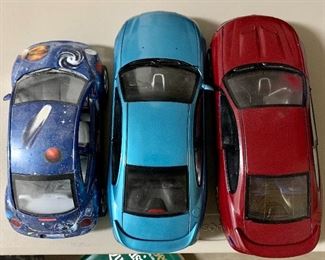 Three steel “fully loaded” toy cars. All in working conditioning. 
Two Pontiac GTO’s and One Volkswagen Bug. All in working condition. Very collectible items.
Value - ?
Price - Make Offer