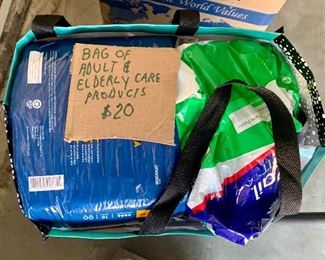 Bag of adult and elderly care products.
$100+ worth of items.
Purchase of only $20