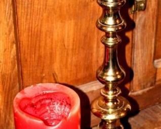 Pair of Vintage Brass Candle Holders, Single Pillar 26" Tall and Multi-wick 8" Tall