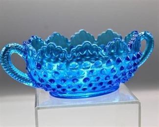 Vintage (5) Piece Lot of Blue Art Glassware including Vogue Merco.