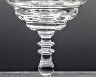 (6) Piece Lot of Vintage Clear and Etched Crystal