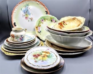 Large Lot of Misc China Dishes and Platters - Limoges, John Edwards England, Edwin M. Knowles and more