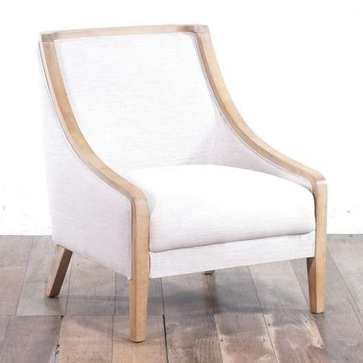 Cream Armchair With Light Golden Frame Design 