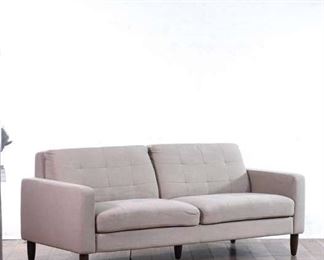 Two-Section Tufted Light Brown Sofa