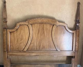 Vintage Thomasville Bedroom Suite: Dresser w Mirror, Armoire, Nightstand and Headboard