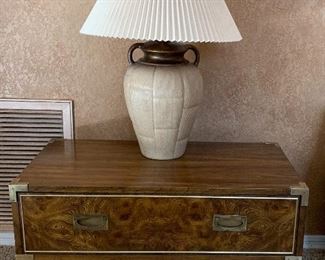 Vintage End Table, Table Lamp