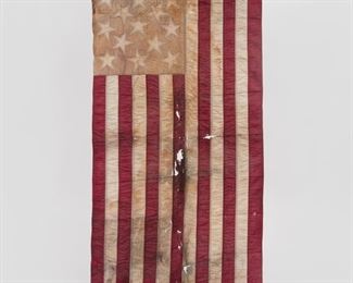 1: 19th c. Thirteen Star US Flag