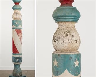 10: Large Folk Art Barber Pole, 19th c.