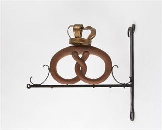19: Carved Pretzel Trade Sign, 19th c.