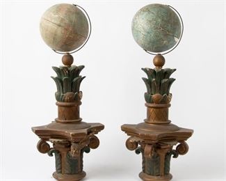 23: Folk Art Secret Society Celestial & Terrestrial Globes