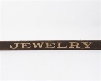 43: Antique Hand Painted Jewelry Trade Sign
