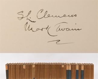 53: The Works of Mark Twain, 36 Volumes, with Autograph