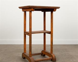 65: Primitive Table with Mustard Paint