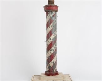 66: Folk Art Barber's Pole, Early 20th c.