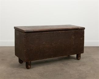 80: Oak Valuables Chest, 18th c.