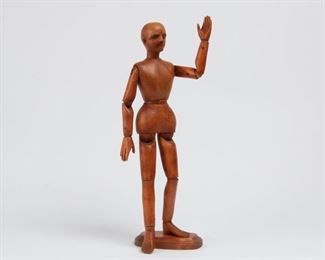 88: Hand Carved Articulated Artist's Model, 16 Inches