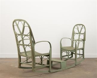 91: Willow Double Rocking Chair